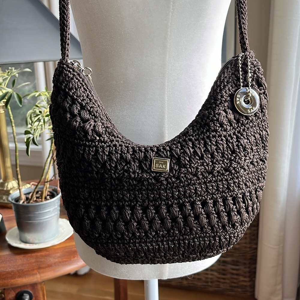 The Sak Brown Crochet Shoulder Bag